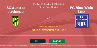 Vorhersage zu Österreich 2. Liga Austria Lustenau - BW Linz: 22 Oktober 2021