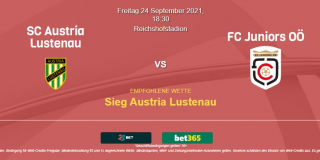 Vorhersage zu Österreich 2. Liga Austria Lustenau - FC Juniors: 24 September 2021