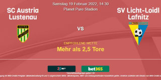 Vorhersage zu Österreich 2. Liga Austria Lustenau - Lafnitz: 19 Februar 2022