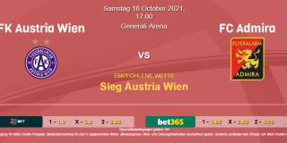 Vorhersage zu Admiral Bundesliga Austria Wien - FC Admira: 16 Oktober 2021