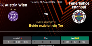 Vorhersage zur Europa League Austria Wien - Fenerbahce: 18 August 2022