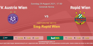 Vorhersage zu Admiral Bundesliga Austria Wien - Rapid Wien: 29 August 2021