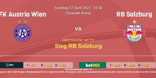 Vorhersage zur Admiral Bundesliga Austria Wien - RB Salzburg: 17 April 2022