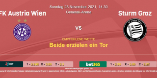 Vorhersage zu Admiral Bundesliga Austria Wien - Sturm Graz: 28 November 2021