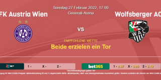 Vorhersage zu Admiral Bundesliga Austria Wien - Wolfsberger AC: 27 Februar 2022