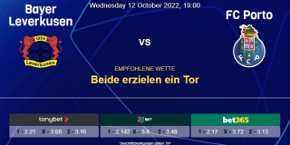 Vorhersage zur Champions League Bayer Leverkusen - FC Porto: 12 Oktober 2022