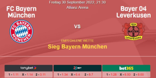 Vorhersage zur Deutschen Bundesliga Bayern München - Bayer Leverkusen: 30 September 2022