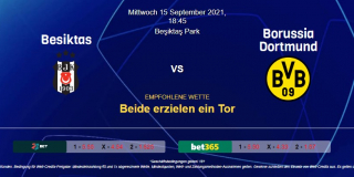 Vorhersage zu Champions League Besiktas - Borussia Dortmund: 15 September 2021