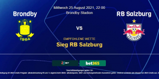 Vorhersage zu Champions League Brondby - RB Salzburg: 25 August 2021