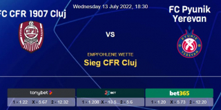 Vorhersage zur Champions League CFR Cluj - Pyunik Yerevan: 13 Juli 2022