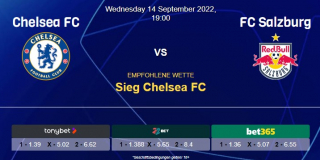 Vorhersage zur Champions League Chelsea FC - RB Salzburg: 14 September 2022