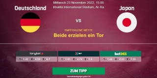 Vorhersage zur WM 2022 Deutschland - Japan: 23 November 2022