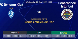 Vorhersage zur Champions League Dynamo Kiew - Fenerbahce Istanbul: 20 Juli 2022