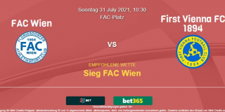 Vorhersage zur Österreich 2. Liga FAC Wien - First Vienna: 31 Juli 2022