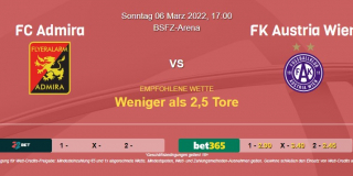 Vorhersage zu Admiral Bundesliga FC Admira - Austria Wien: 06 März 2022