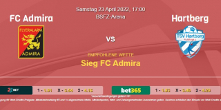 Vorhersage zur Admiral Bundesliga FC Admira - Hartberg: 23 April 2022