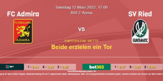 Vorhersage zur Admiral Bundesliga FC Admira - SV Ried: 12 März 2022