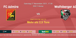 Vorhersage zu Admiral Bundesliga FC Admira - Wolfsberger AC: 27 November 2021