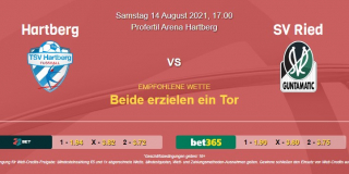 Vorhersage zu Admiral Bundesliga Hartberg - SV Ried: 14 August 2021