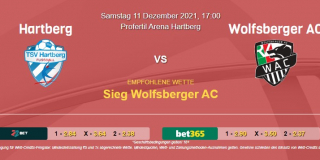 Vorhersage zu Admiral Bundesliga Hartberg - Wolfsberger AC: 11 Dezember 2021