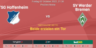 Vorhersage zur Deutschen Bundesliga Hoffenheim - Werder Bremen: 07 Oktober 2022