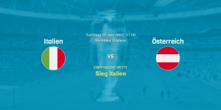 Vorhersage zum EM 2021 Spiel Italien - Österreich: 26 Juni