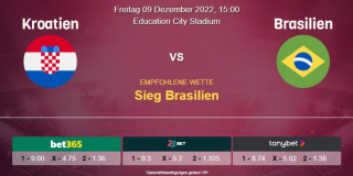 Vorhersage zur WM 2022 Kroatien - Brasilien: 09 Dezember 2022