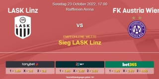 Vorhersage zur Admiral Bundesliga LASK Linz - Austria Wien: 23 Oktober 2022