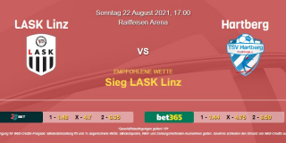 Vorhersage zu Admiral Bundesliga LASK Linz - Hartberg: 22 August 2021