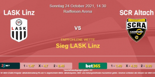 Vorhersage zu Admiral Bundesliga LASK Linz - SCR Altach: 24 Oktober 2021