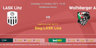 Vorhersage zu Admiral Bundesliga LASK Linz - Wolfsberger AC: 17 Oktober 2021