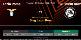 Vorhersage zur Europa League Lazio Rom - Sturm Graz: 13 Oktober 2022