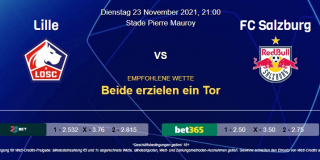 Vorhersage zu Champions League Lille - RB Salzburg: 23 November 2021