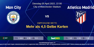 Vorhersage zur Champions League Man City - Atletico Madrid: 05 April 2022