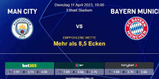 Vorhersage zum Champions League Viertelfinale Manchester City - Bayern: 11 April 2023