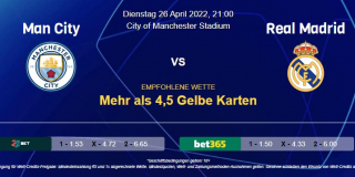 Vorhersage zur Champions League Manchester City - Real Madrid: 26 April 2022