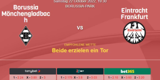 Vorhersage zur Deutschen Bundesliga Mönchengladbach - Frankfurt: 22 Oktober 2022