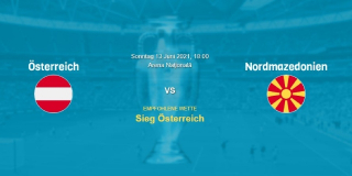 Vorhersage zum EM 2021 Spiel Österreich - Nordmazedonien: 13 Juni
