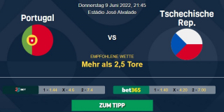 Vorhersage zur UEFA Nations League A Portugal - Tschechien: 09 Juni 2022