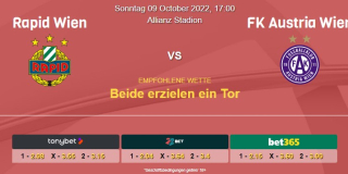 Vorhersage zur Admiral Bundesliga Rapid Wien - Austria Wien: 09 Oktober 2022