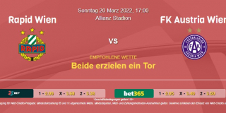 Vorhersage zur Admiral Bundesliga Rapid Wien - Austria Wien: 20 März 2022