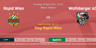 Vorhersage zur Rapid Wien - Wolfsberger AC: 10 April 2022