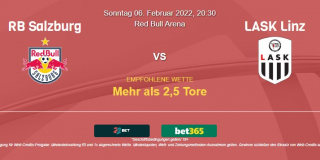 Vorhersage zum ÖFB-Cup Viertelfinale RB Salzburg - LASK Linz: 06 Februar 2022