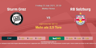 Admiral Bundesliga RB Salzburg - Sturm Graz: 23 Juli 2021
