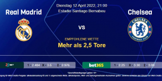 Vorhersage zur Champions League Real Madrid - Chelsea: 12 April 2022