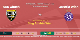 Vorhersage zu Admiral Bundesliga SCR Altach - Austria Wien: 12 Februar 2022