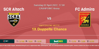 Vorhersage zur Admiral Bundesliga SCR Altach - FC Admira: 02 April 2022