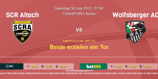 Vorhersage zur Admiral Bundesliga SCR Altach - Wolfsberger AC: 30 Juli 2022