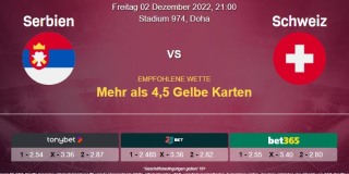 Vorhersage zur WM 2022 Serbien - Schweiz: 02 Dezember 2022