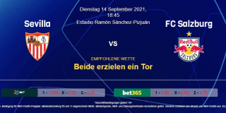 Vorhersage zu Champions League Sevilla - RB Salzburg: 14 September 2021